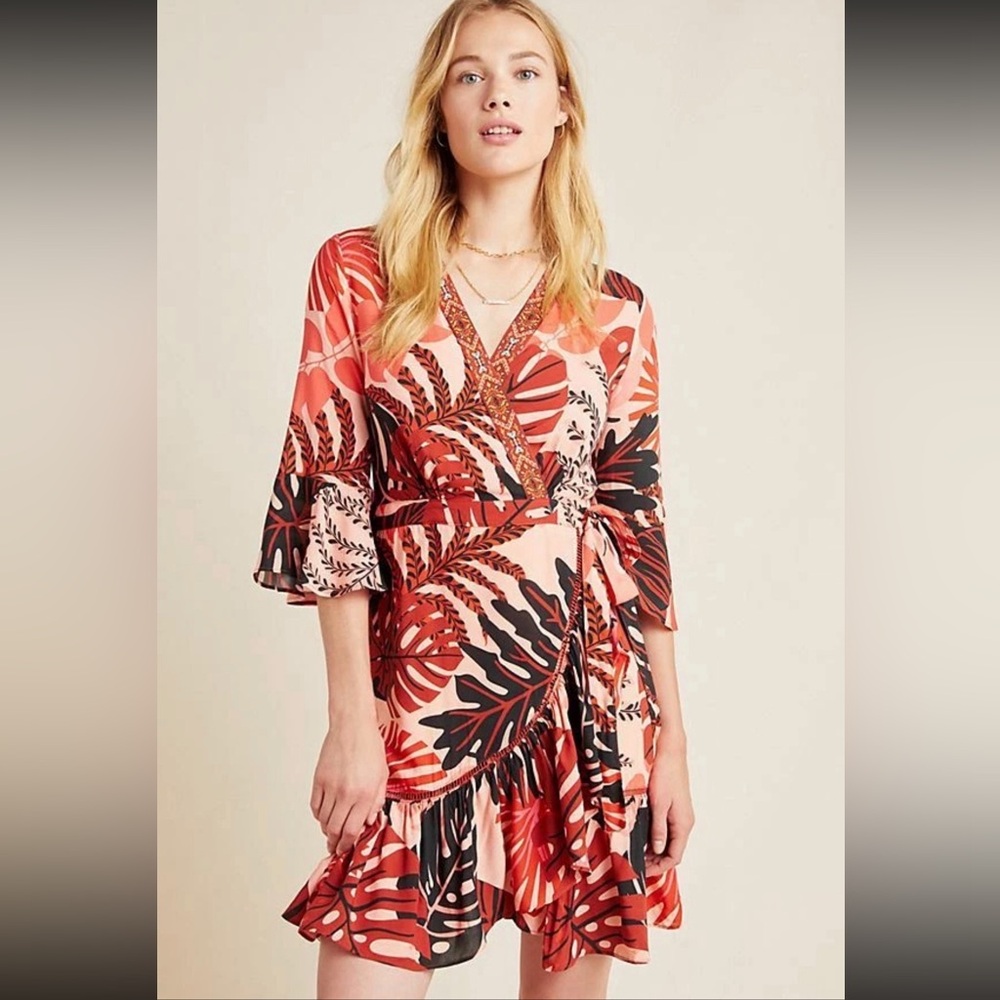 Farm Rio Wrap Dress - Tropical Floral